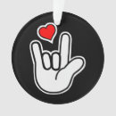 Search for sign language ornaments Deaf