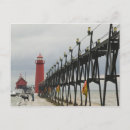 Search for michigan lighthouse postcards Winter
