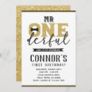 Search for gentleman birthday invitations Mr onederful