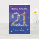Search for 21st birthday cards Stars