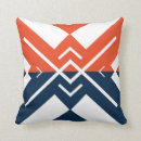 Search for orange and navy pillows Geometric