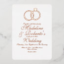 Search for rings wedding invitations Rose gold