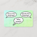 Search for disability business cards Autism
