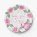 Search for tea party paper plates Pink floral