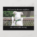 Search for new puppy announcement postcards Change of address