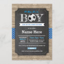 Search for soccer baby shower invitations Blue