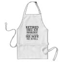 Search for funny retirement aprons Retiree