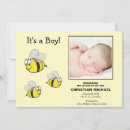 Search for bee birth announcement cards Boy