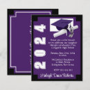 Search for black purple graduation invitations High school