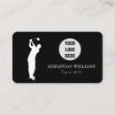 Search for golf instructor business cards Black