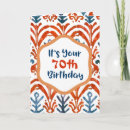 Search for 70th birthday cards Orange