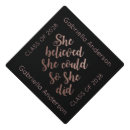 Search for inspirational quote graduation cap toppers She believed she could