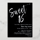 Search for black silver sweet 16 invitations Party