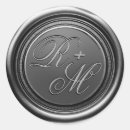 Search for silver monogram envelope seals Shiny