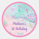 Search for mermaid stickers under the sea birthday
