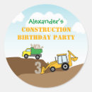 Search for construction party stickers Digger