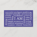 Search for affirmation business cards Law of attraction