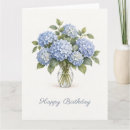 Search for hydrangea birthday cards Blue flowers