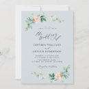 Search for dusty blue and peach wedding invitations Botanical