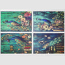 Search for peacock tissue paper Vintage