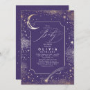 Search for purple moon baby shower invitations Galaxy