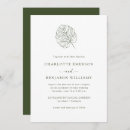 Search for hunter green wedding invitations Green and white