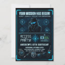 Search for spy birthday invitations Secret agent party