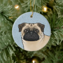 Search for dog breed ornaments Pug