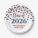 Search for red and blue graduation plates Party