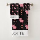 Search for cute pig bath towels Pink