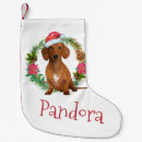 Search for dachshund christmas stockings Santa