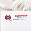Search for superhero return address labels Captain america