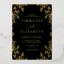 Search for black white gold wedding invitations Floral