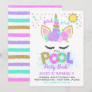 Search for unicorn pool party invitations Summer