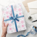 Search for pink snowflake wrapping paper Cute