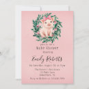 Search for pig baby shower invitations Floral