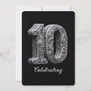 Search for 10th wedding anniversary invitations Silver
