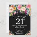 Search for surprise 21st birthday invitations Black and white