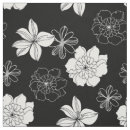 Search for black and white floral fabric Petals