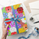 Search for pansy wrapping paper Red