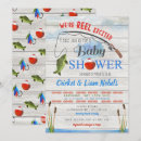 Search for fishing baby shower invitations Reel excited