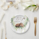 Search for woodland baby shower plates Watercolor greenery