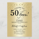 Search for 50th anniversary invitations Gold black