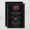 Search for masquerade invitations Pink