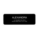 Search for stylish font return address labels Contemporary stylish and sophisticated