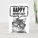 Search for funny cat mothers day cards Mum