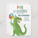 Search for saurus invitations Dinosaur three rex