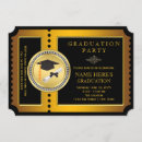 Search for ticket graduation invitations Black and gold