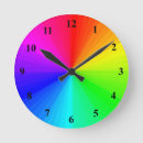 Search for color wheel clocks Rainbow