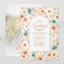 Search for teal graduation invitations Floral